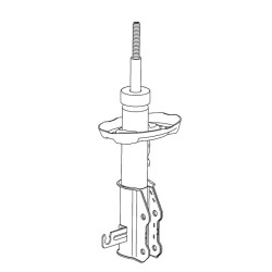 Schokdemper links voor zonder sportchassis