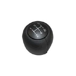 Pookknop zwart leer, SAAB 9-3
